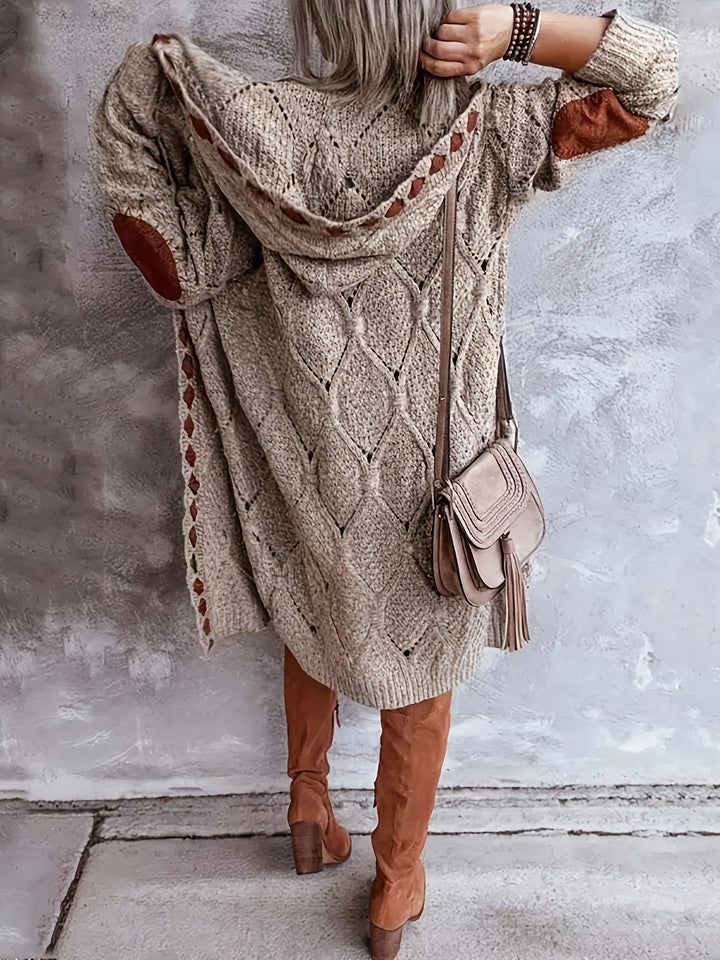 Drawstring Hooded Cardigan