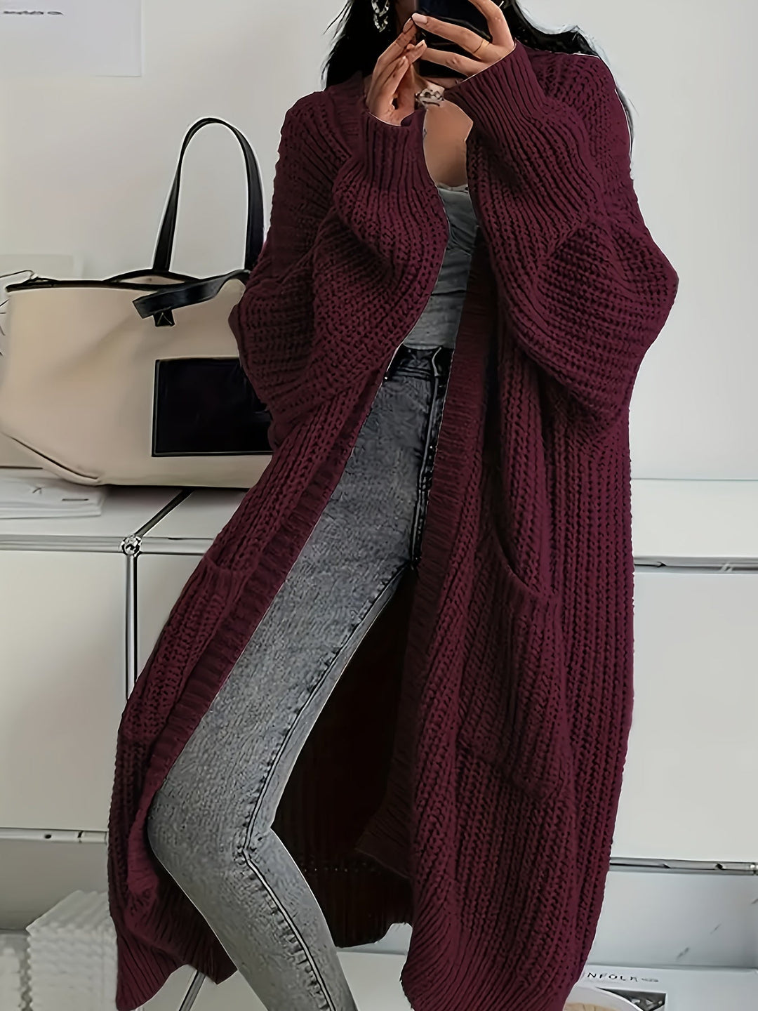 Textured Knitwear Cardigan