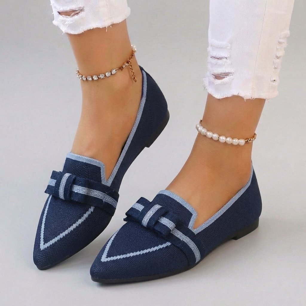 Blaire Contrast Knit Loafers