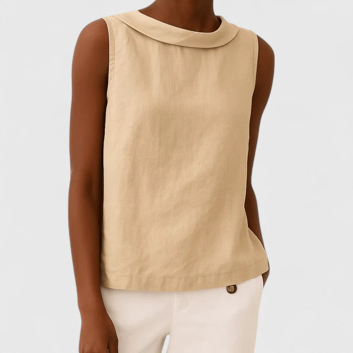 Sadie | Elegant Top with Roll Collar