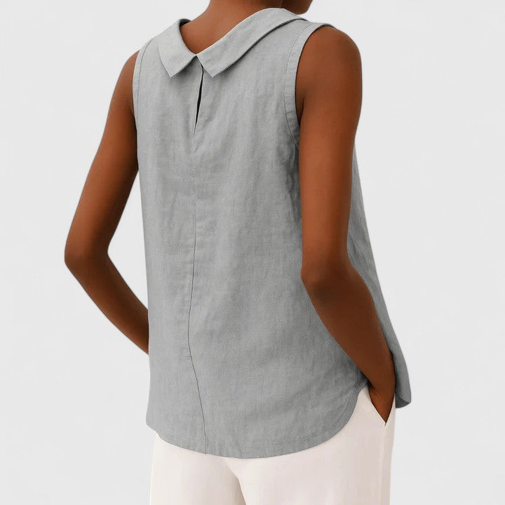 Sadie | Elegant Top with Roll Collar