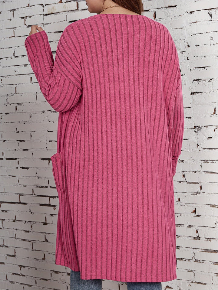Ribbed Elegant Stretch Cardigan