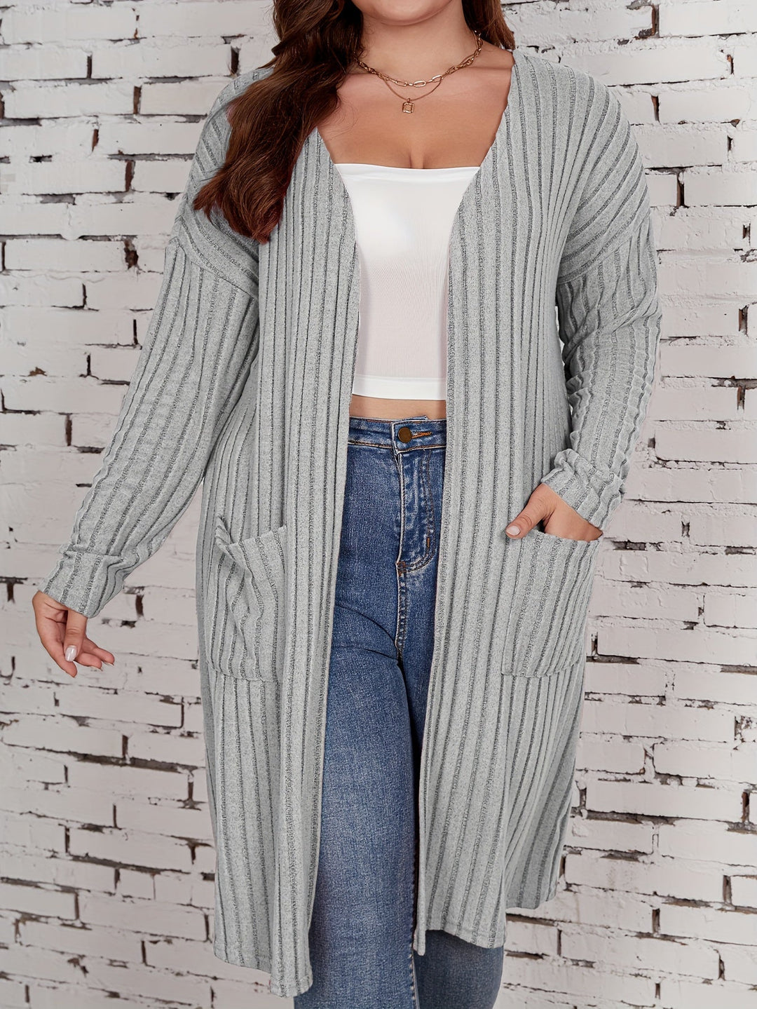 Ribbed Elegant Stretch Cardigan