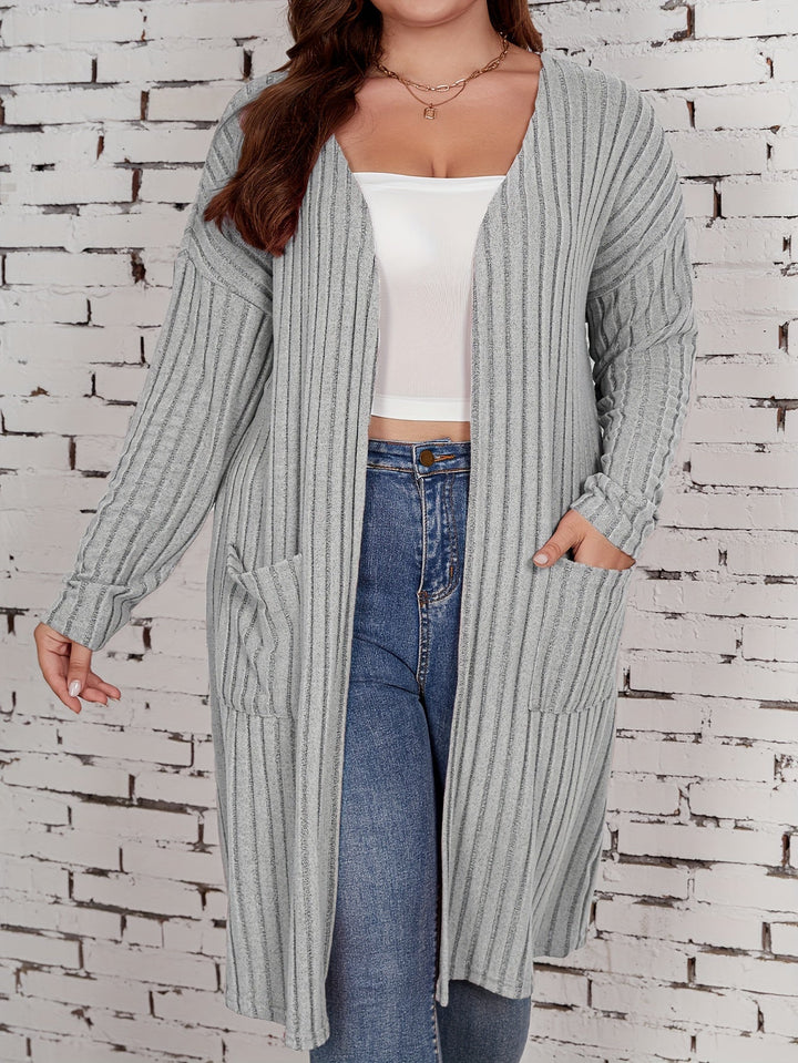 Ribbed Elegant Stretch Cardigan