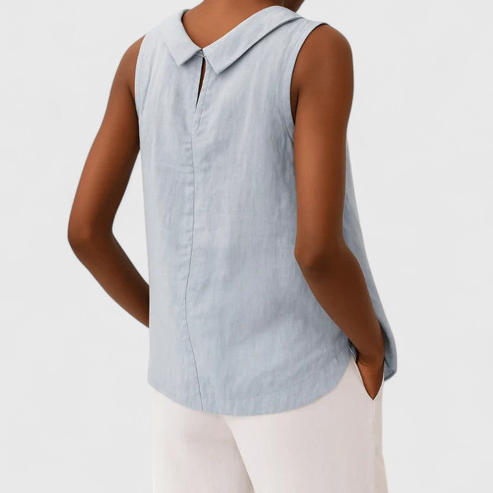 Sadie | Elegant Top with Roll Collar