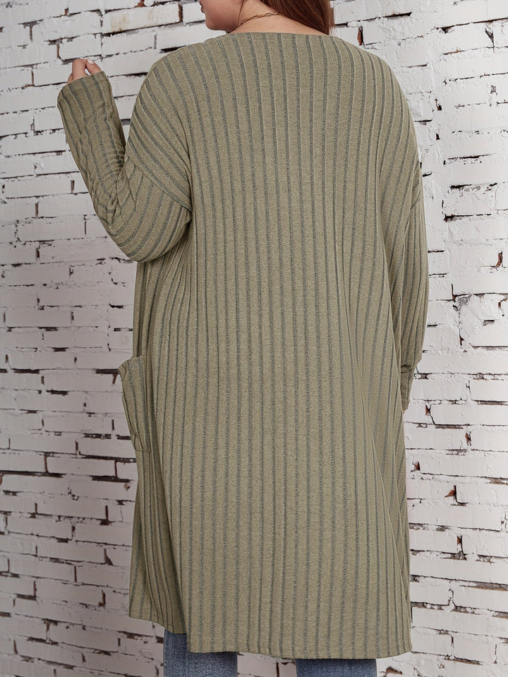 Ribbed Elegant Stretch Cardigan