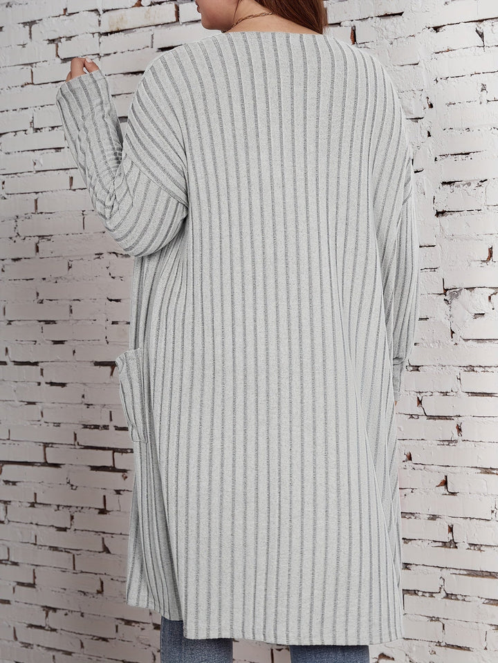 Ribbed Elegant Stretch Cardigan