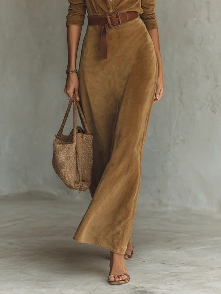 Suede Maxi Dress
