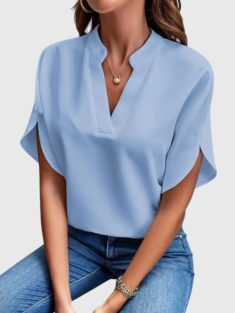 June | Soft and Elegant V-Neck Shirt
