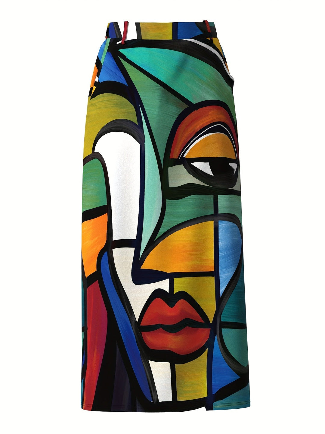 Rowan | Abstract Art Midi Skirt