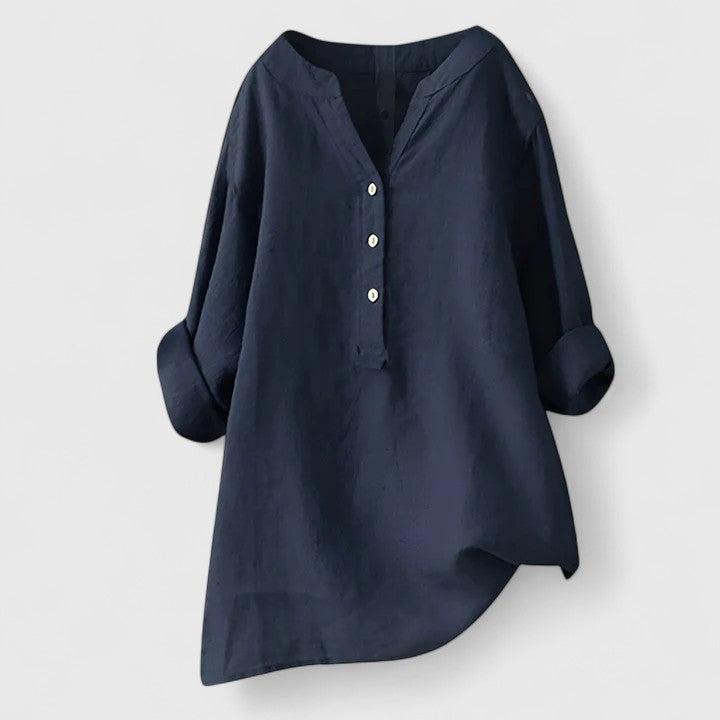 June | Elegant Button-Front Shirt
