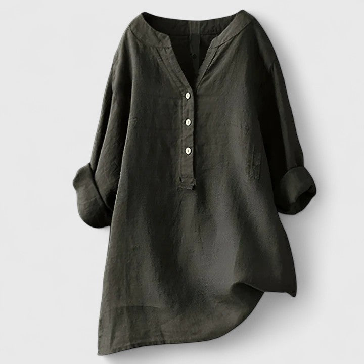 June | Elegant Button-Front Shirt