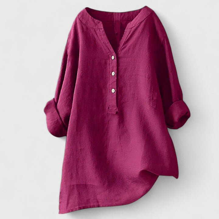 June | Elegant Button-Front Shirt