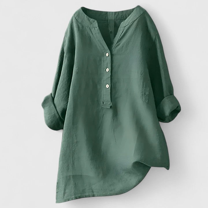 June | Elegant Button-Front Shirt