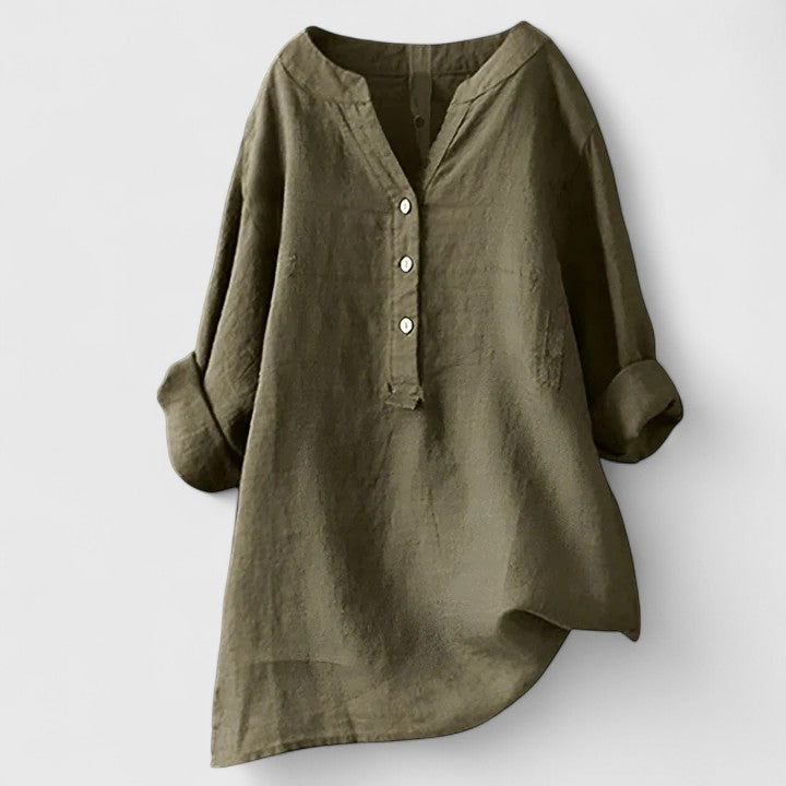 June | Elegant Button-Front Shirt
