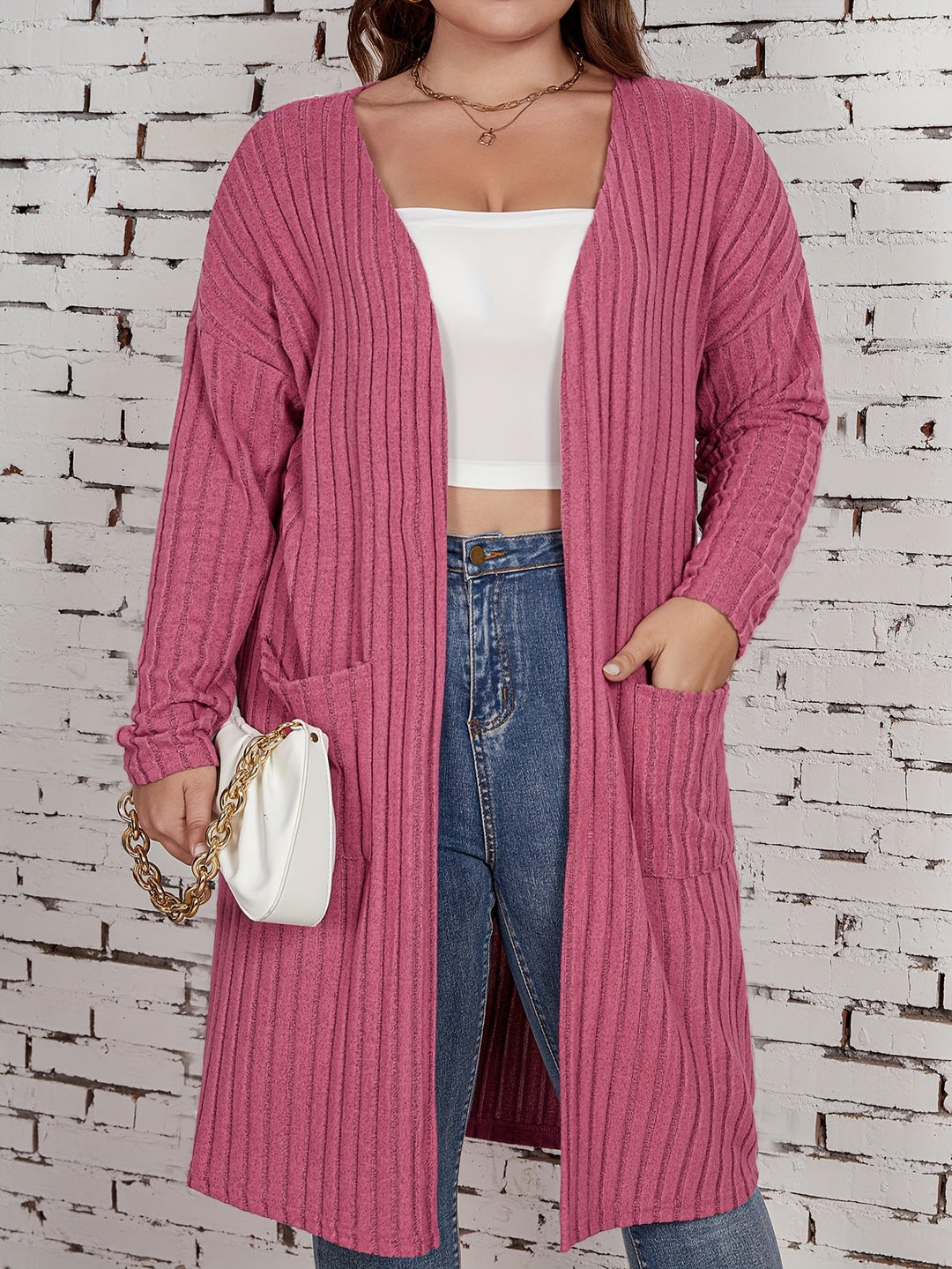 Ribbed Elegant Stretch Cardigan