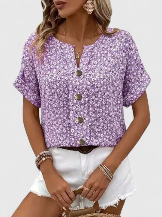 June | Elegant Floral Summer Top
