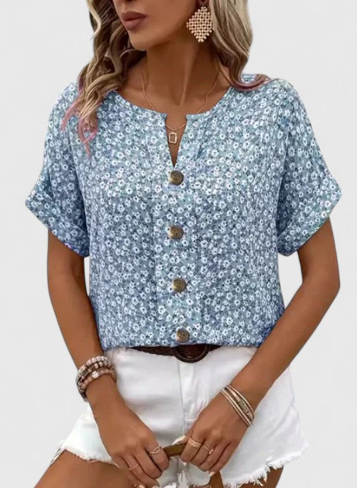 June | Elegant Floral Summer Top